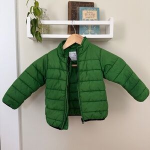 Polarn O. Pyret Boys Green Puffer Jacket
